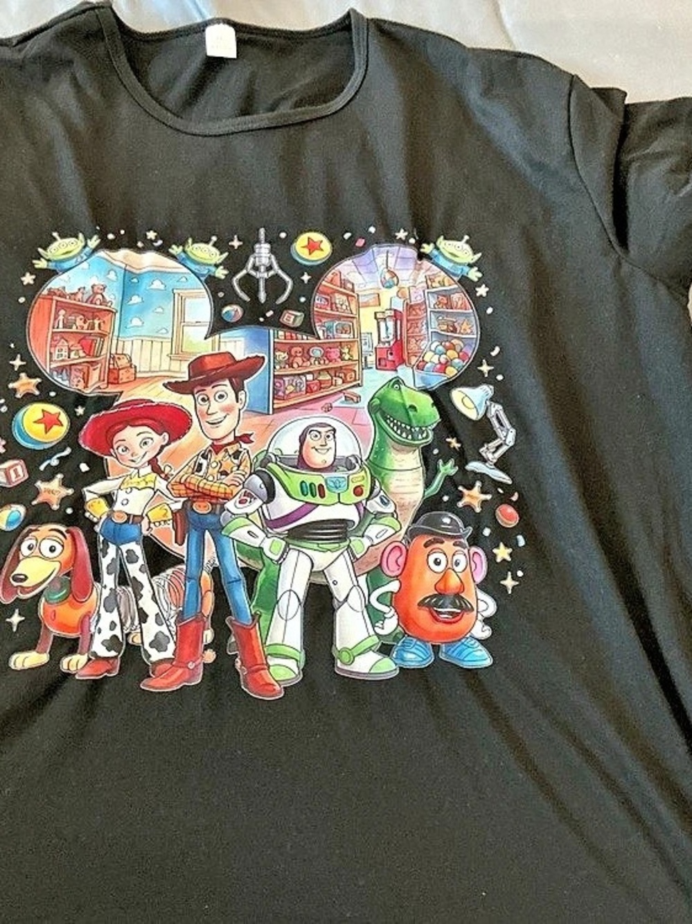 Disney Toy Story Graphic Tee Black & Multicolor XXL